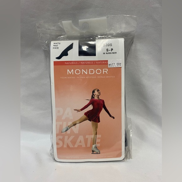 Mondor 3395 Footed Women’s Black Tights - Picture 1 of 3